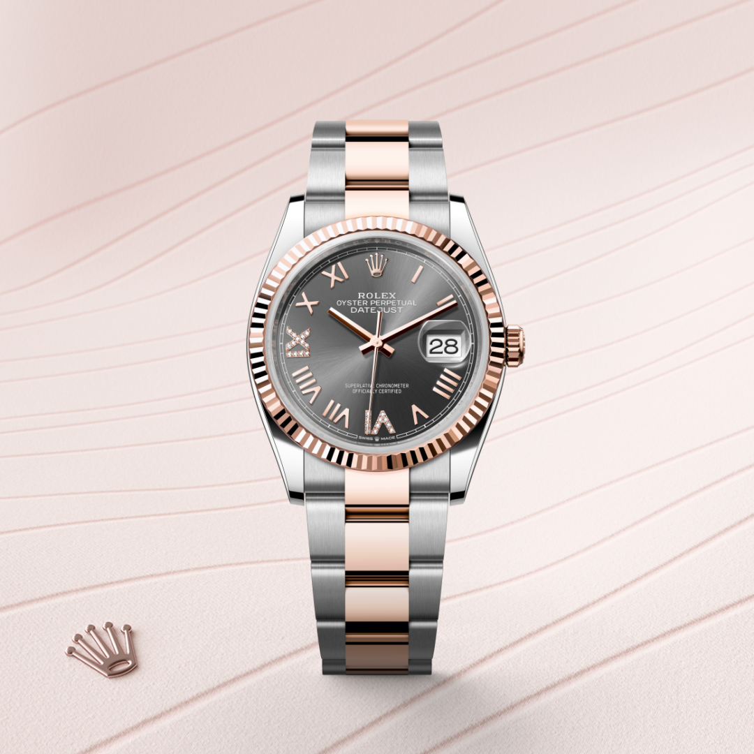 Rolex Datejust 36 Oyster, 36 mm, Oystersteel çelik ve Everose altın M126231-0048