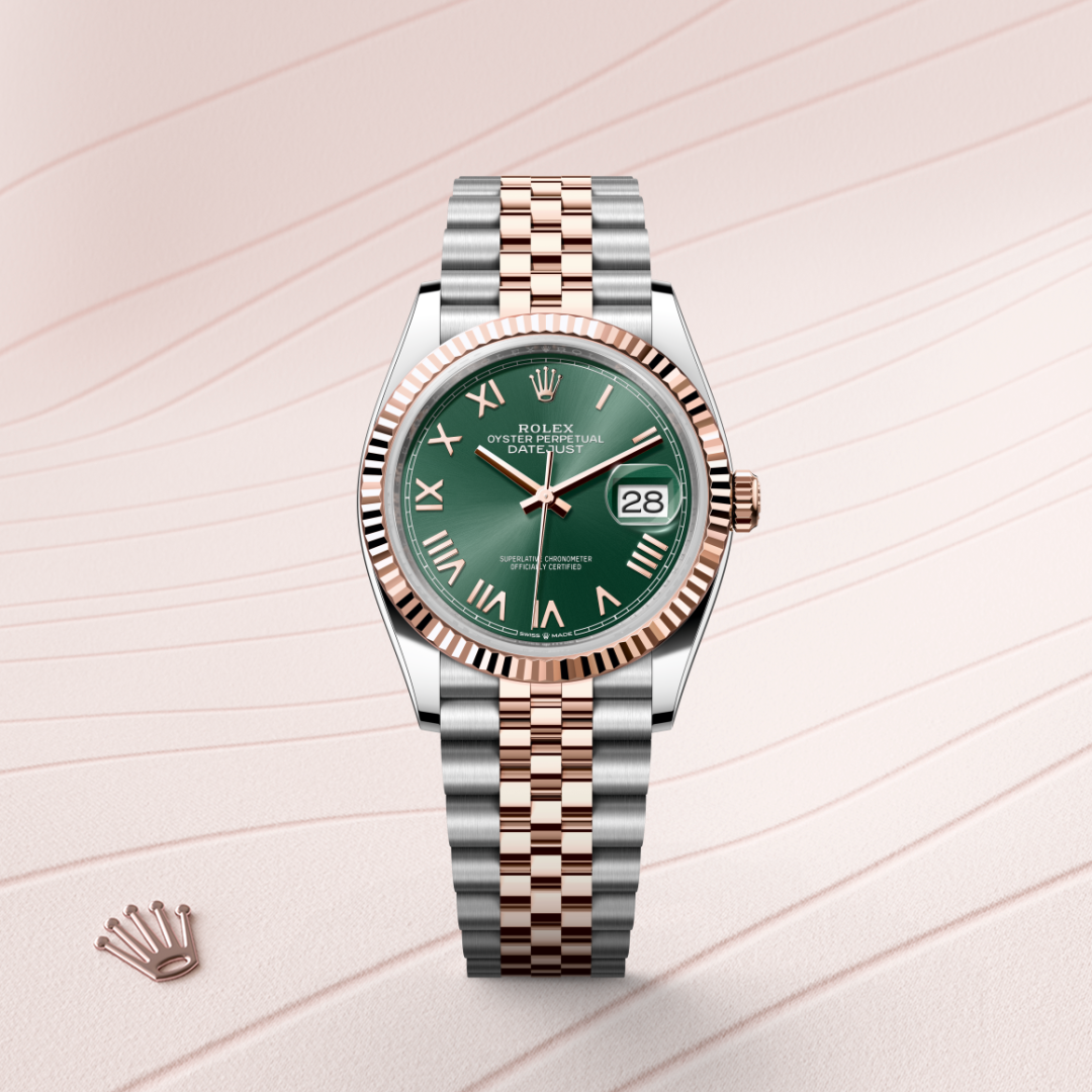 Rolex Datejust 36 Oyster, 36 mm, Oystersteel çelik ve Everose altın M126231-0051