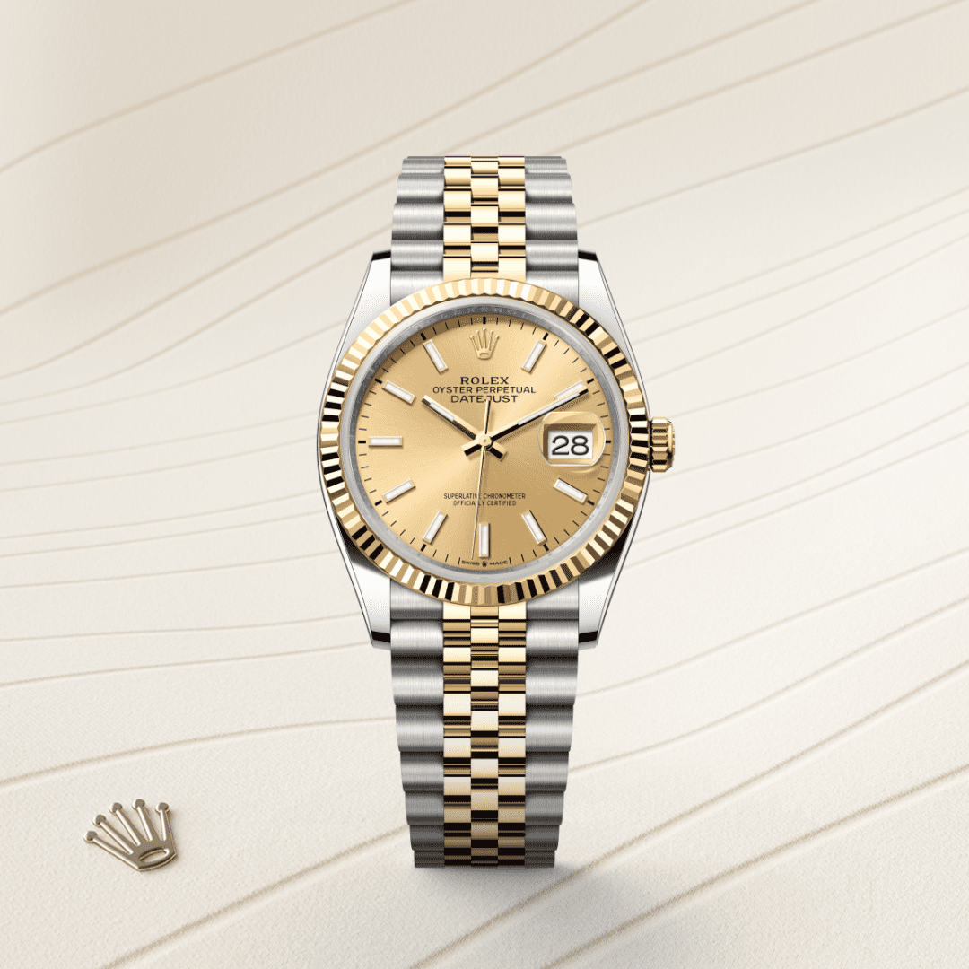 Rolex Datejust 36 Oyster, 36 mm, Oystersteel çelik ve sarı altın M126233-0015