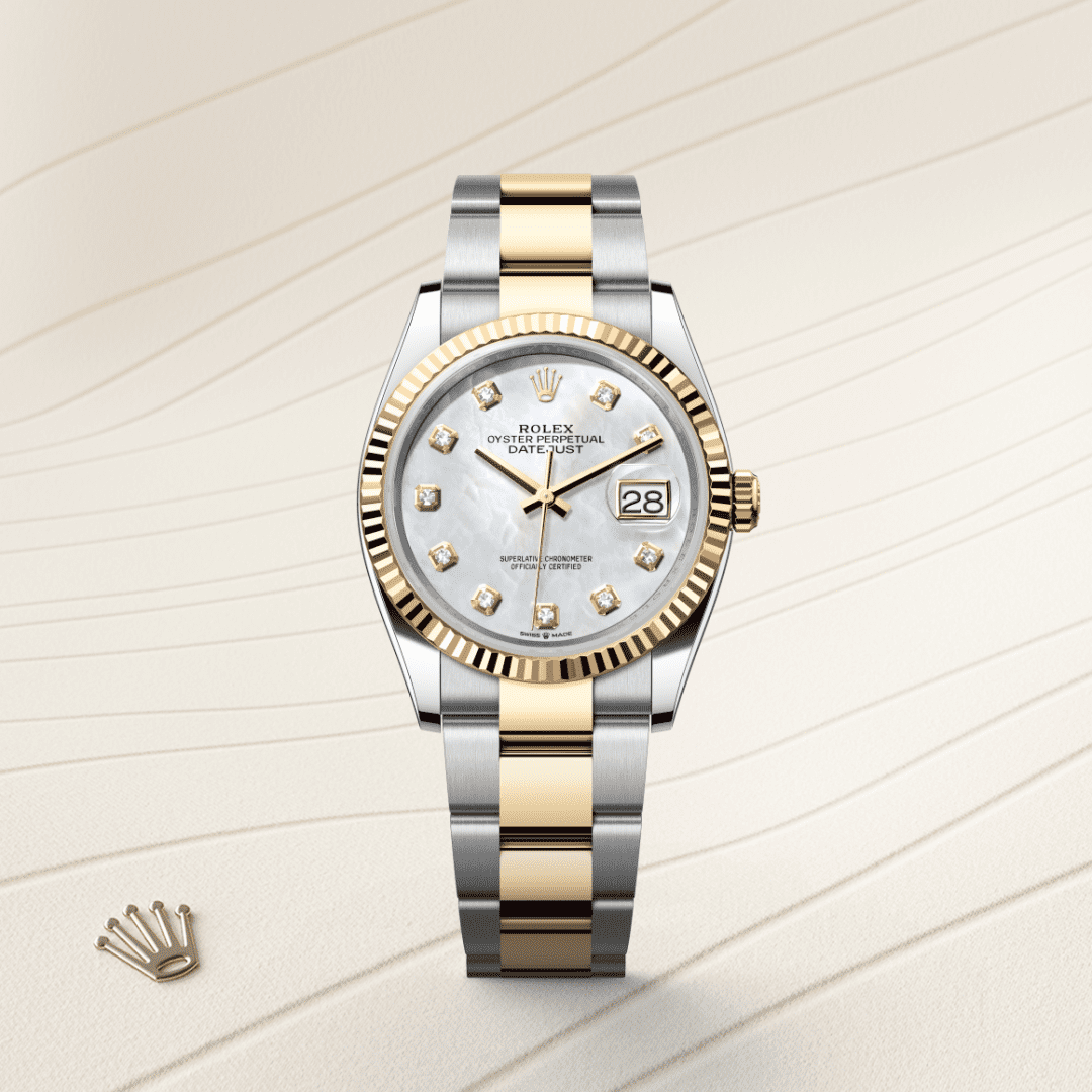 Rolex Datejust 36 Oyster, 36 mm, Oystersteel çelik ve sarı altın M126233-0024