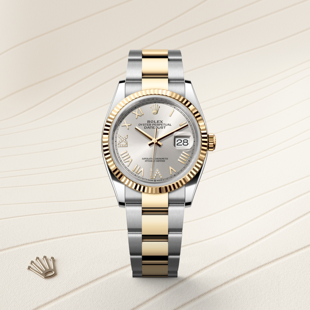 Rolex Datejust 36 Oyster, 36 mm, Oystersteel çelik ve sarı altın M126233-0052