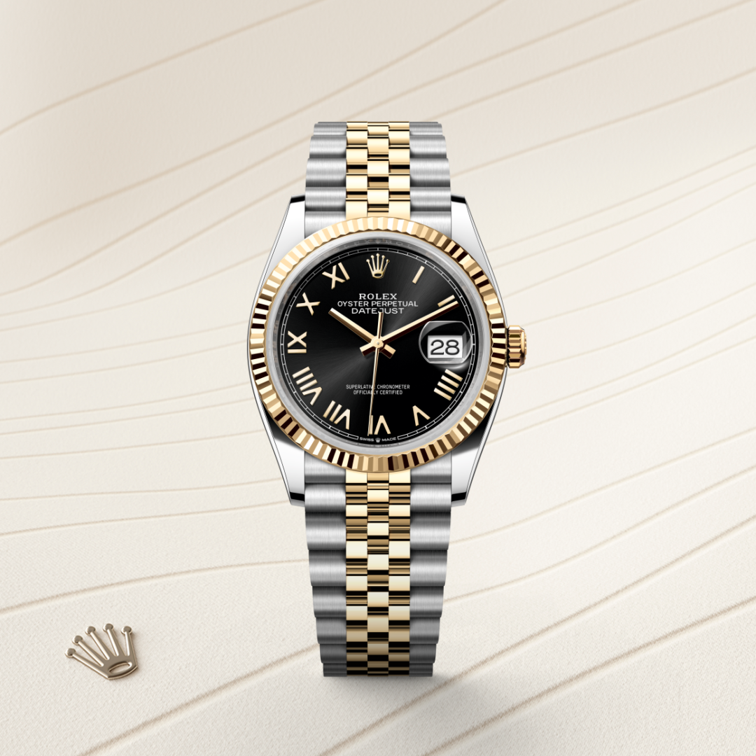 Rolex Datejust 36 Oyster, 36 mm, Oystersteel çelik ve sarı altın M126233-0055