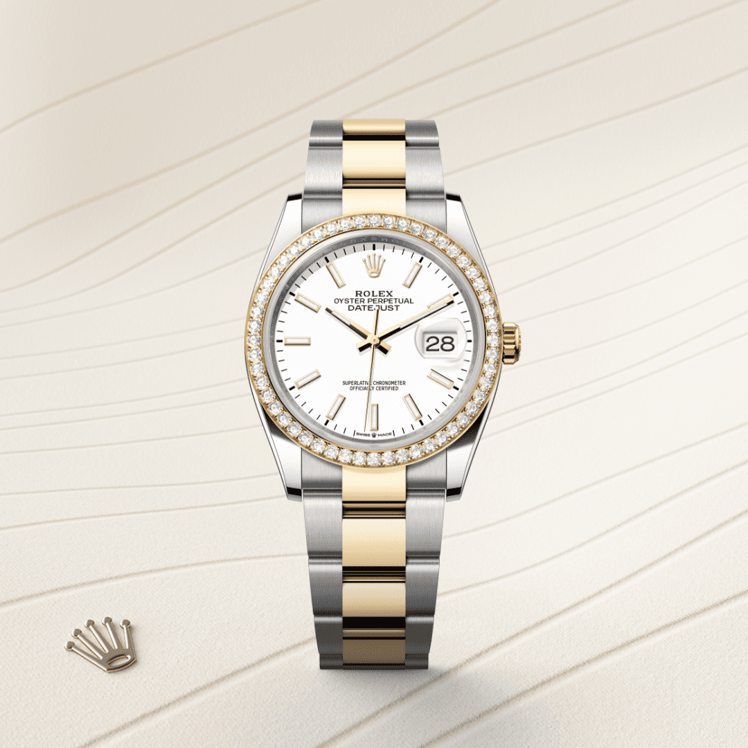 Rolex Datejust 36 Oyster, 36 mm, Oystersteel çelik, sarı altın ve pırlanta M126283RBR-0006