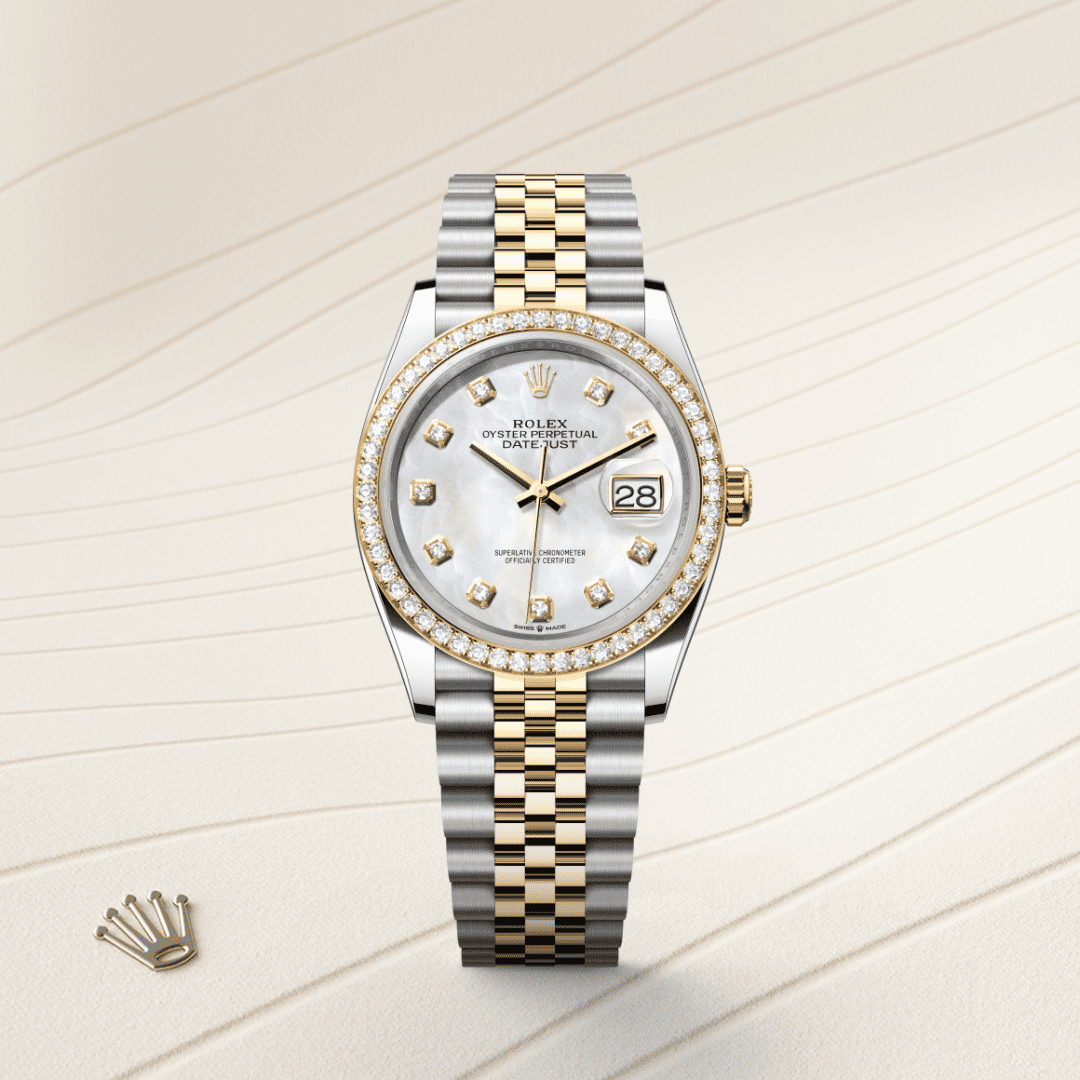 Rolex Datejust 36 Oyster, 36 mm, Oystersteel, yellow gold and diamonds M126283RBR-0009