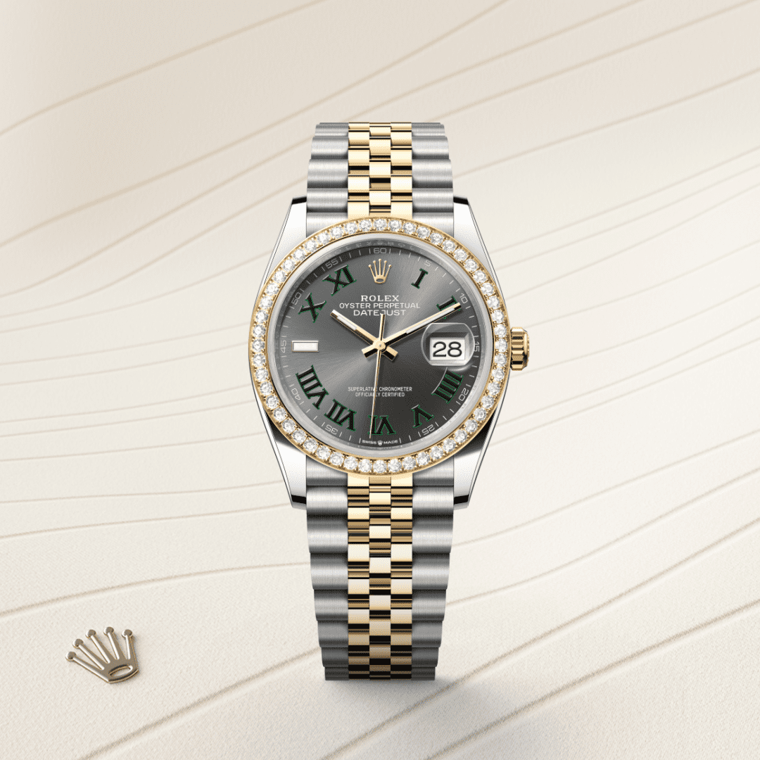Rolex Datejust 36 Oyster, 36 mm, Oystersteel çelik, sarı altın ve pırlanta M126283RBR-0021