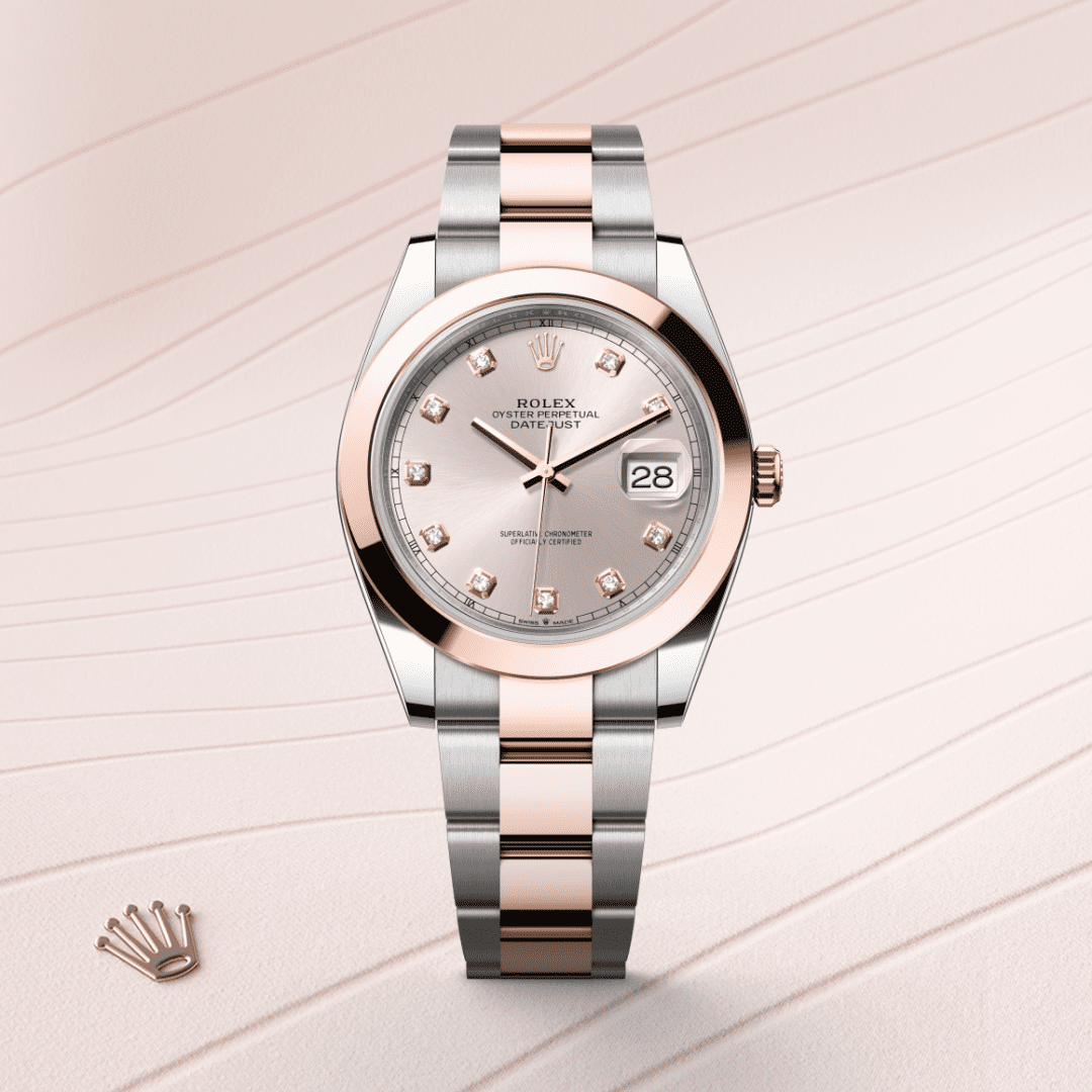 Rolex Datejust 41 Oyster, 41 mm, Oystersteel çelik ve Everose altın M126301-0007