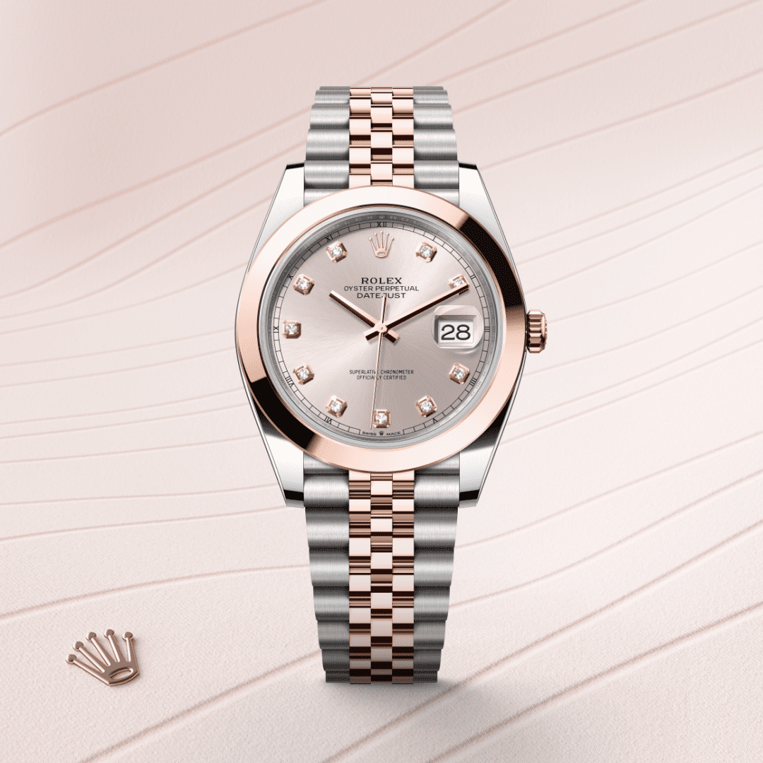 Rolex Datejust 41 Oyster, 41 mm, Oystersteel çelik ve Everose altın M126301-0008