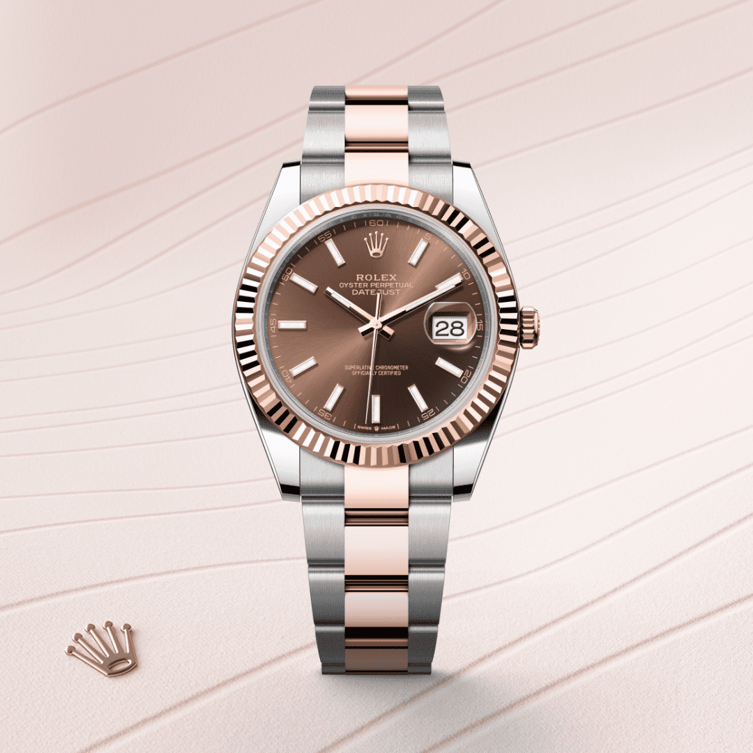 Rolex Datejust 41 Oyster, 41 mm, Oystersteel çelik ve Everose altın M126331-0001