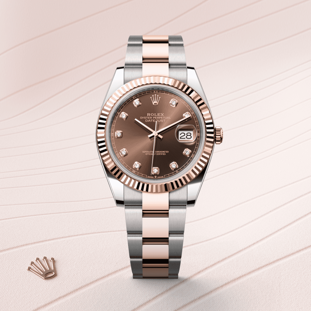 Rolex Datejust 41 Oyster, 41 mm, Oystersteel çelik ve Everose altın M126331-0003