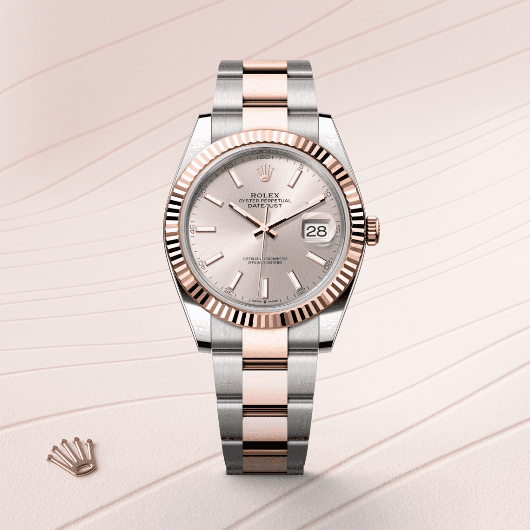 Rolex Datejust 41 Oyster, 41 mm, Oystersteel çelik ve Everose altın M126331-0009