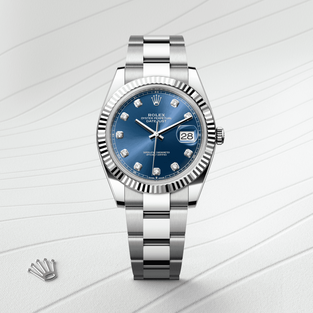Rolex Datejust 41 Oyster, 41 mm, Oystersteel çelik ve beyaz altın M126334-0015