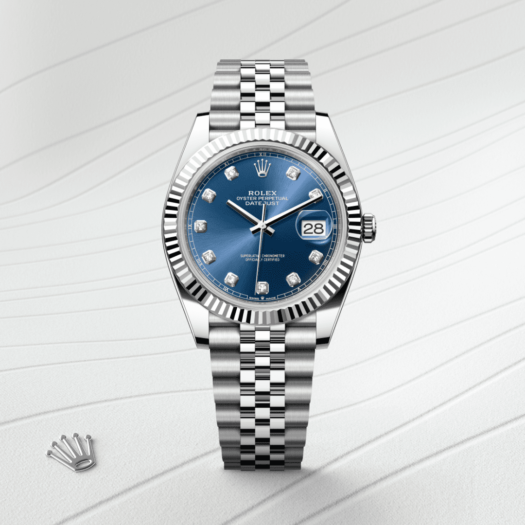 Rolex Datejust 41 Oyster, 41 mm, Oystersteel çelik ve beyaz altın M126334-0016