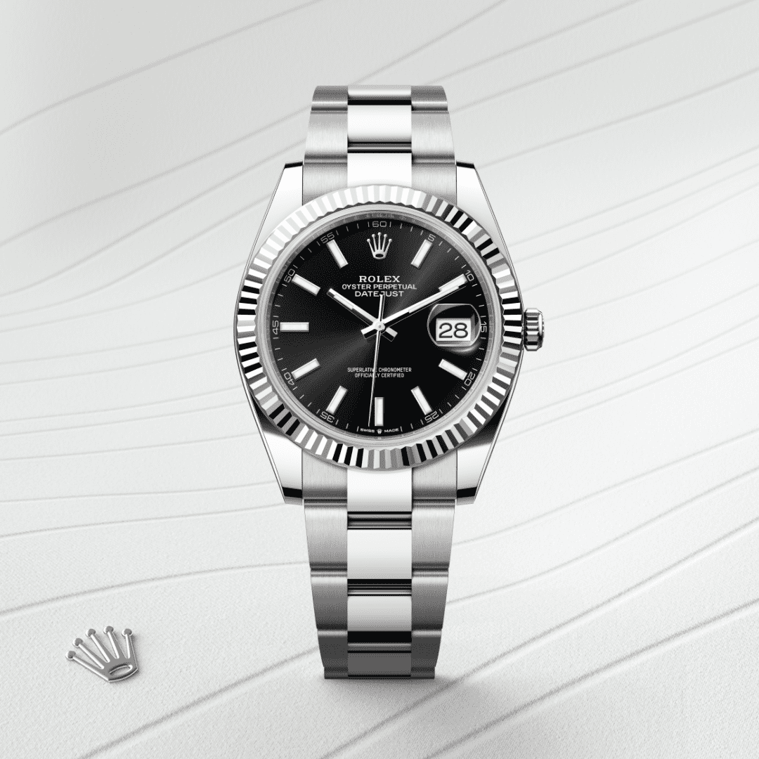 Rolex Datejust 41 Oyster, 41 mm, Oystersteel çelik ve beyaz altın M126334-0017