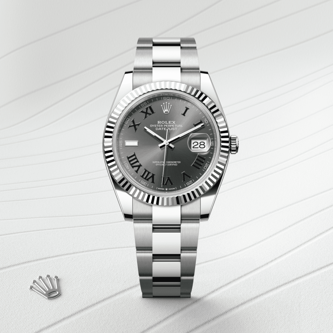 Rolex Datejust 41 Oyster, 41 mm, Oystersteel çelik ve beyaz altın M126334-0021