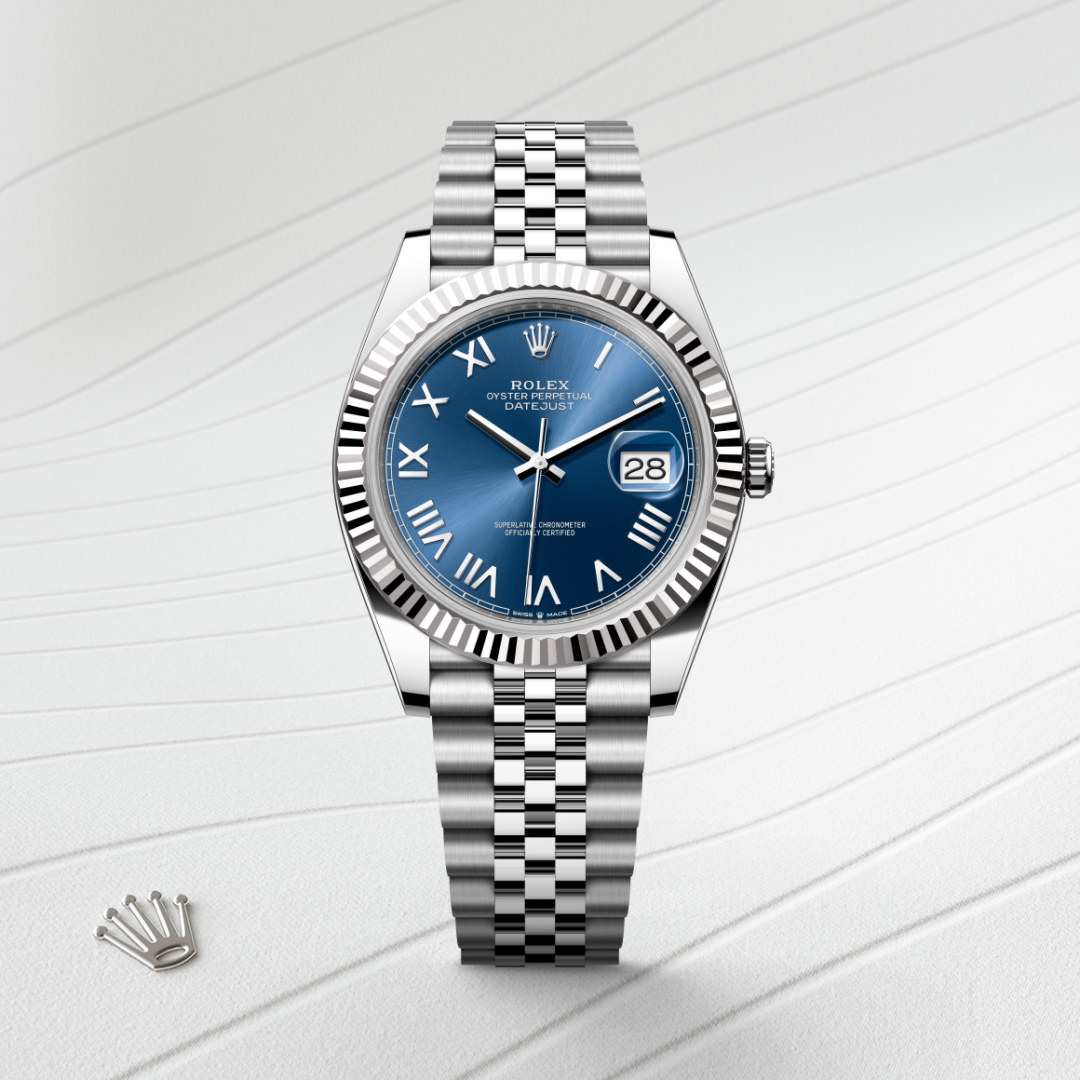 Rolex Datejust 41 Oyster, 41 mm, Oystersteel çelik ve beyaz altın M126334-0038