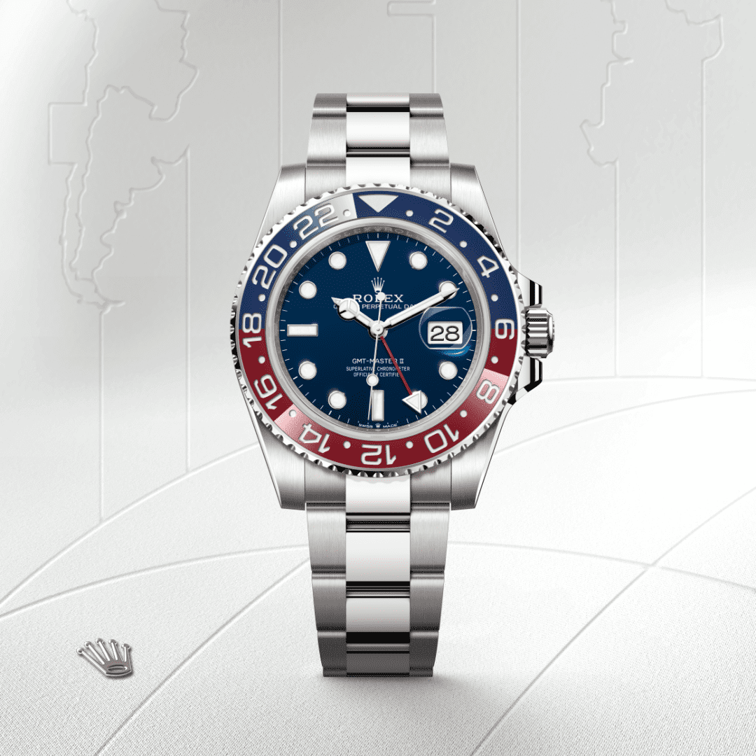 Rolex GMT-Master II Oyster, 40 mm, beyaz altın M126719BLRO-0003