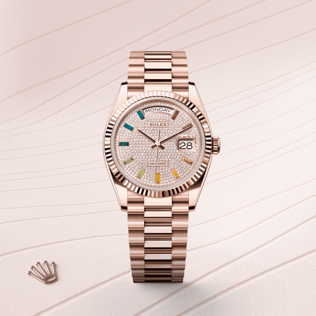 Rolex Day-Date 36 Oyster, 36 mm, Everose altın M128235-0039