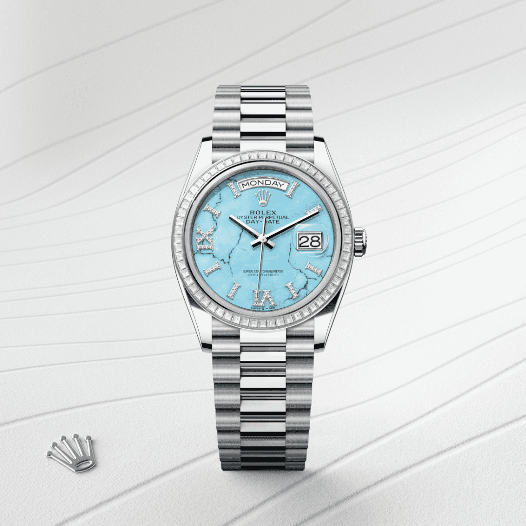 Rolex Day-Date 36 Oyster, 36 mm, platin ve pırlanta M128396TBR-0016