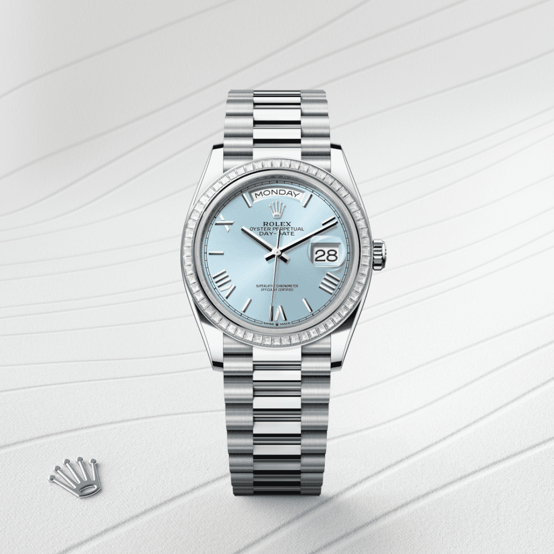 Rolex Day-Date 36 Oyster, 36 mm, platin ve pırlanta M128396TBR-0019