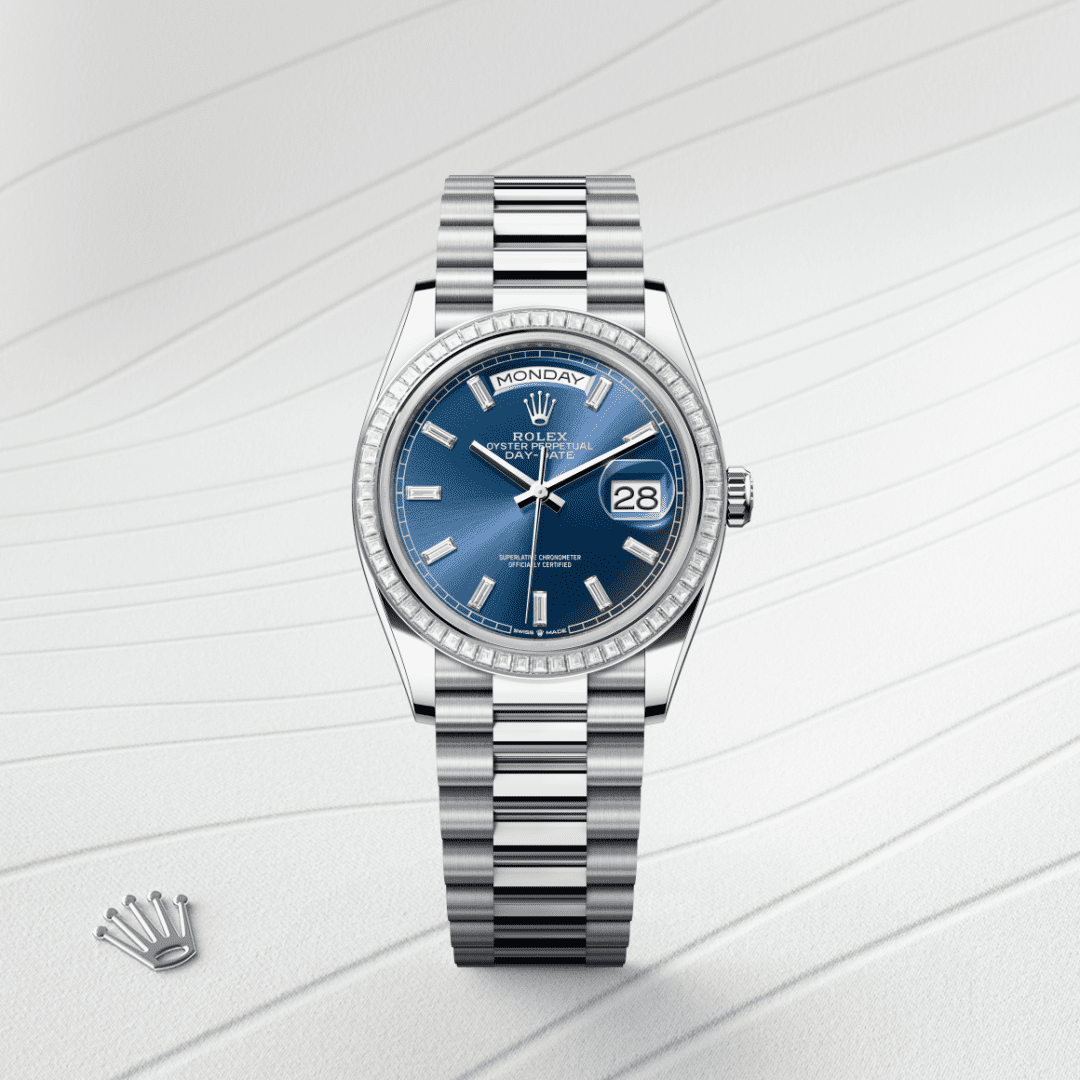 Rolex Day-Date 36 Oyster, 36 mm, platin ve pırlanta M128396TBR-0024