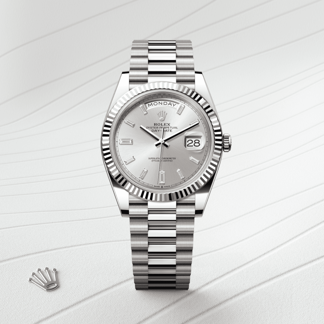 Rolex Day-Date 40 Oyster, 40 mm, beyaz altın M228239-0003