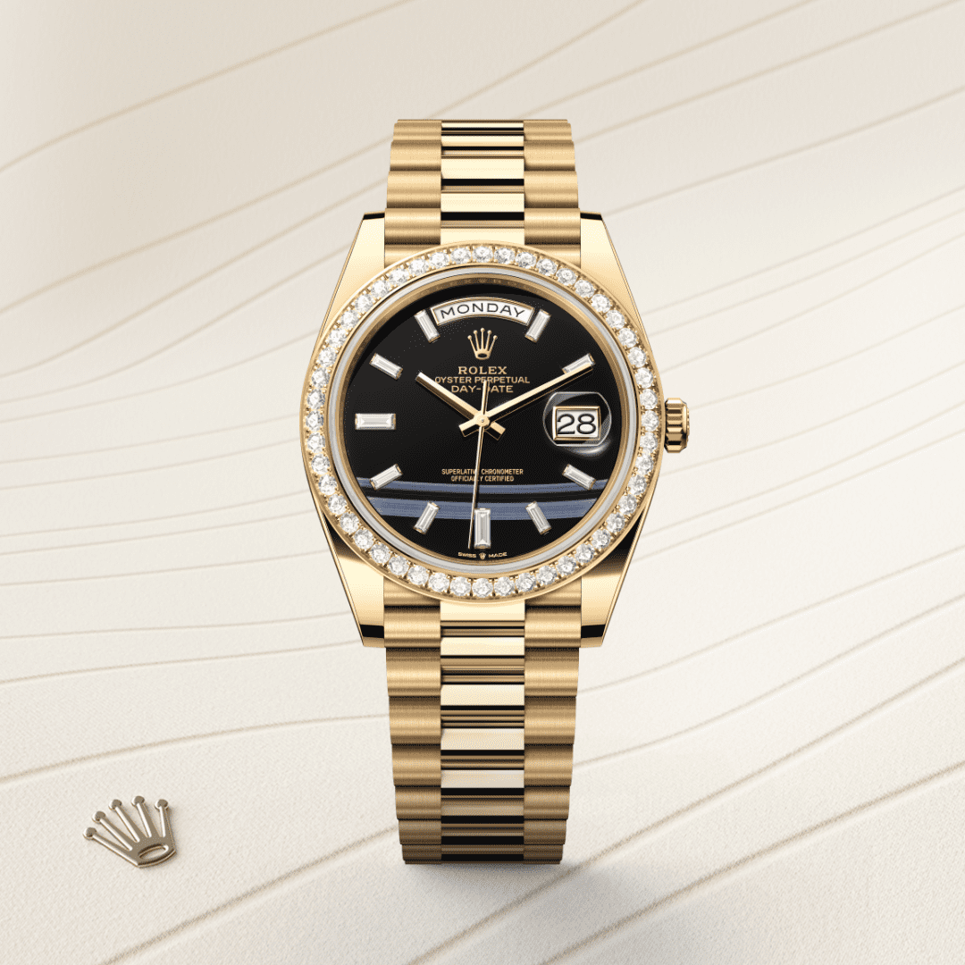 Rolex Day-Date 40 Oyster, 40 mm, sarı altın ve pırlanta M228348RBR-0039