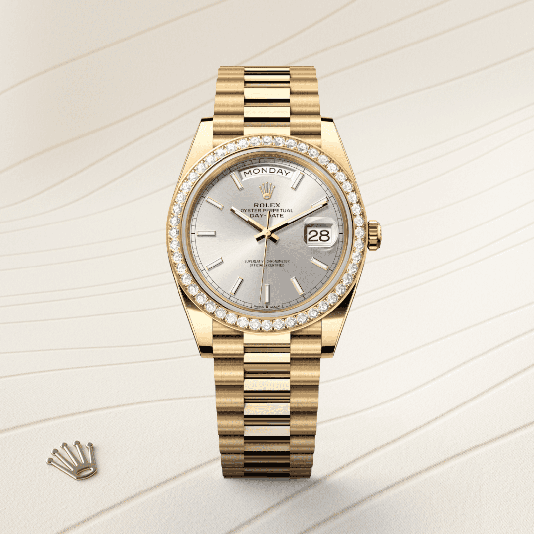 Rolex Day-Date 40 Oyster, 40 mm, sarı altın ve pırlanta M228348RBR-0042