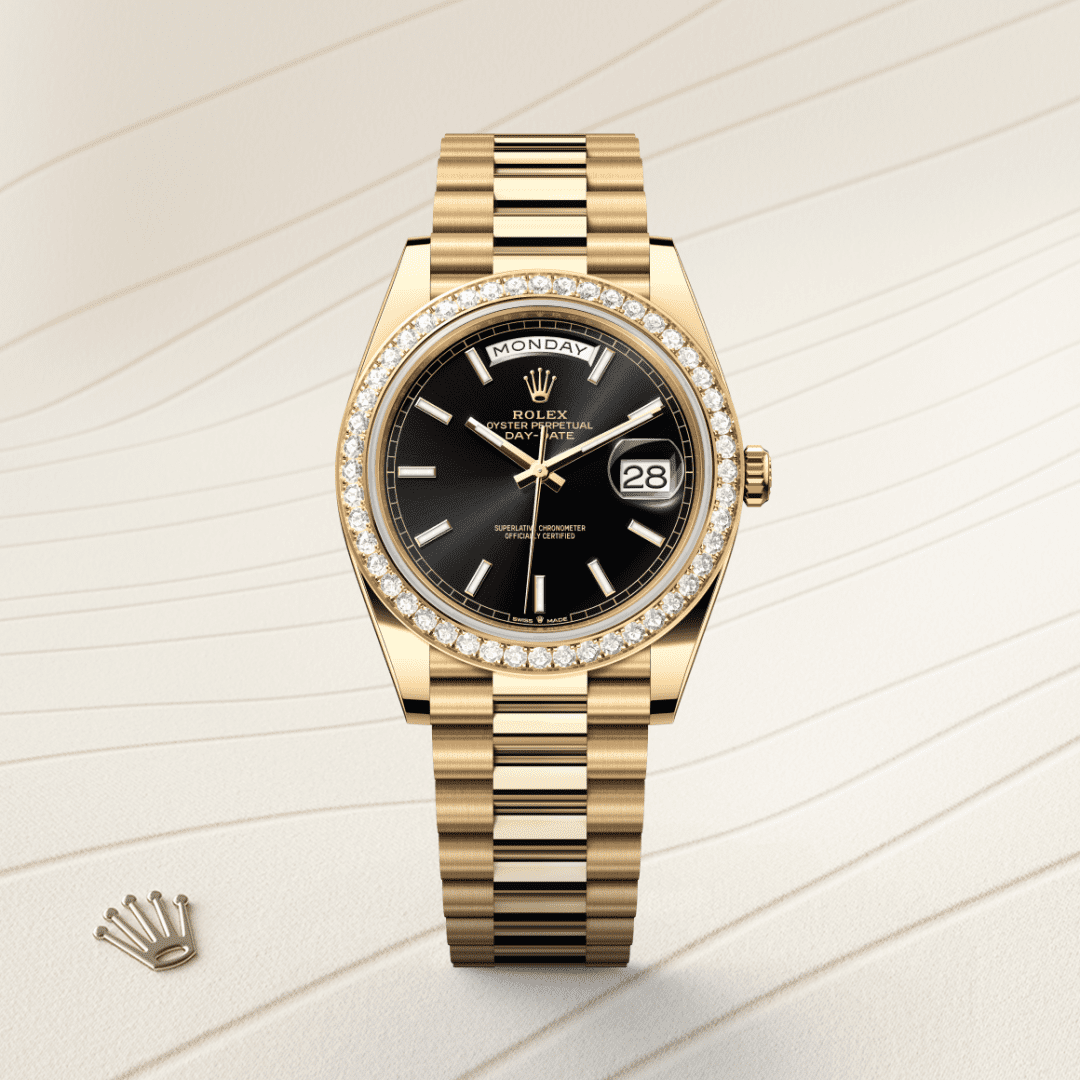 Rolex Day-Date 40 Oyster, 40 mm, sarı altın ve pırlanta M228348RBR-0043