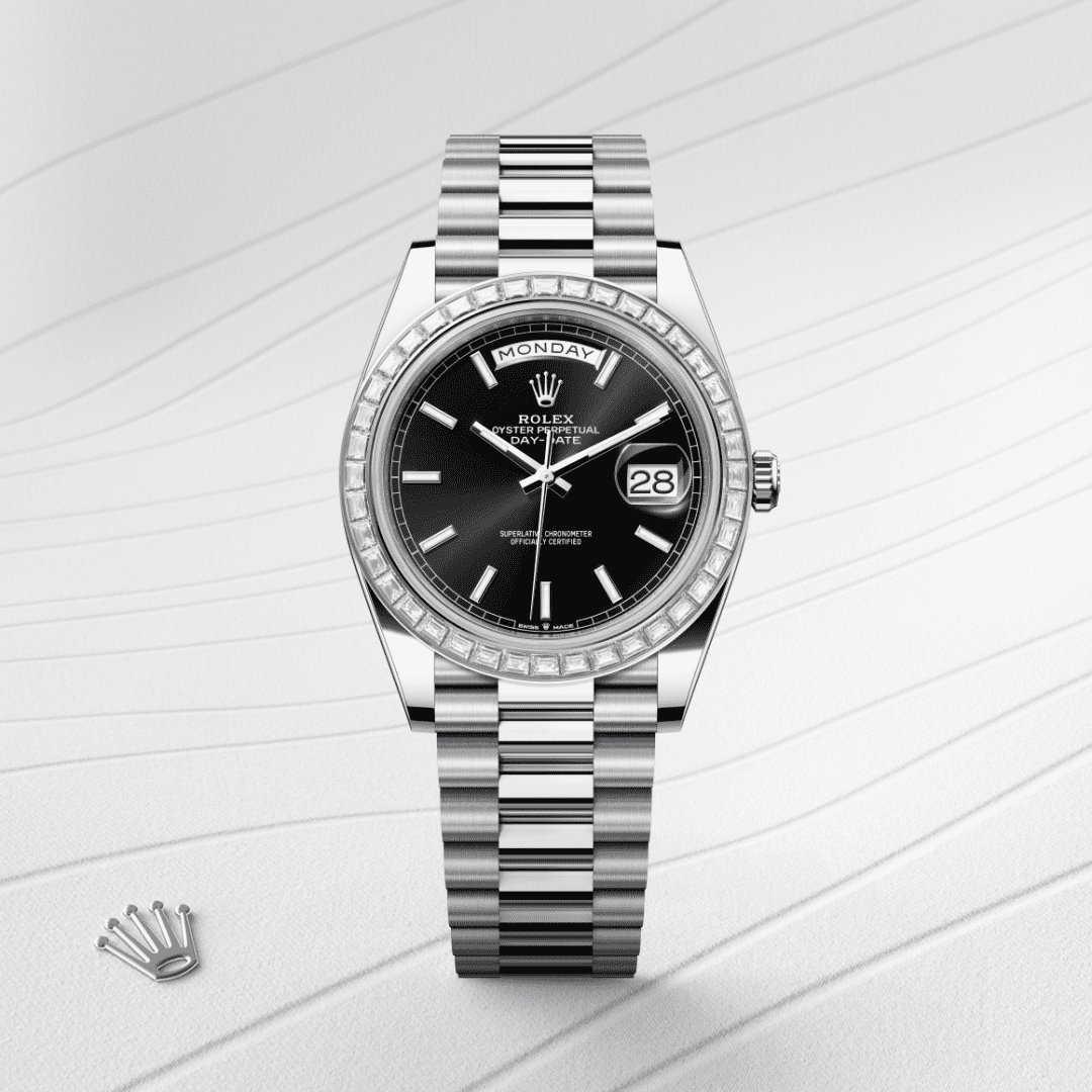 Rolex Day-Date 40 Oyster, 40 mm, platin ve pırlanta M228396TBR-0024