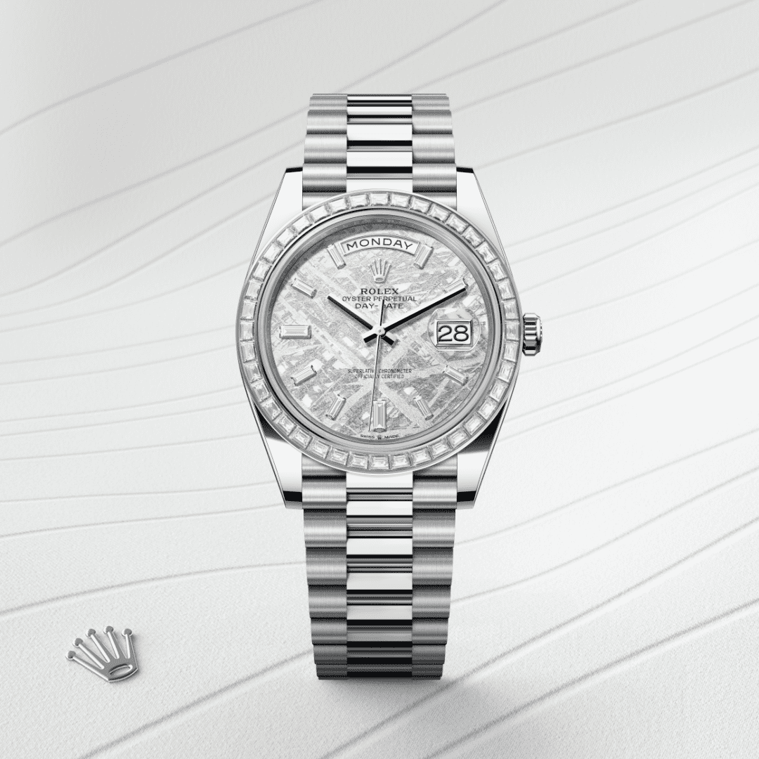 Rolex Day-Date 40 Oyster, 40 mm, platin ve pırlanta M228396TBR-0027