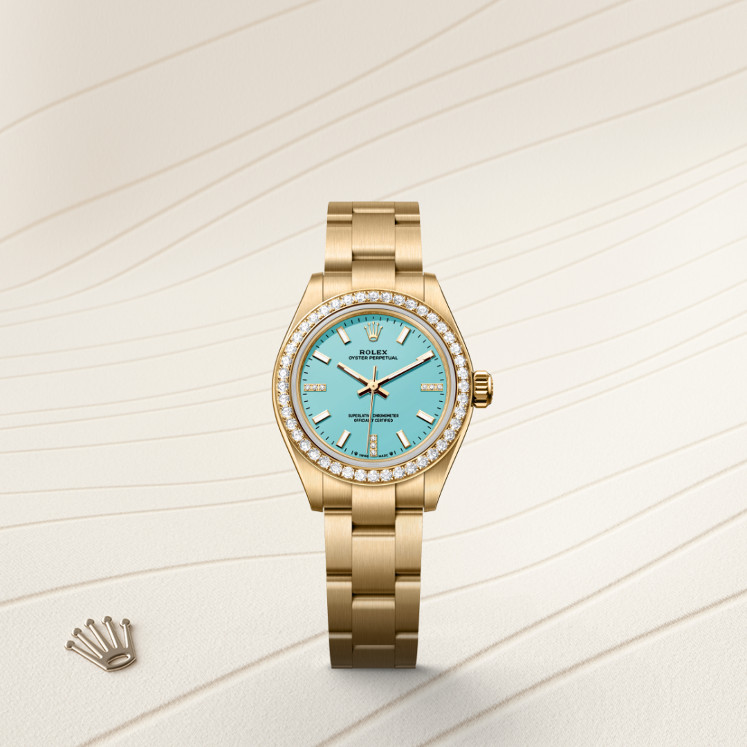 Rolex Oyster Perpetual 28 Oyster, 28 mm, sarı altın ve pırlanta M276248RBR-0001