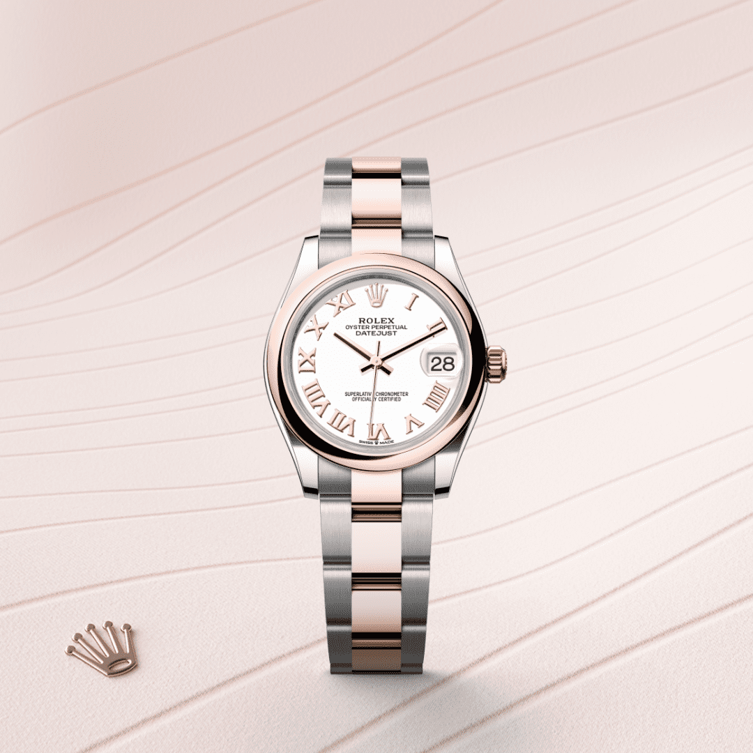 Rolex Datejust 31 Oyster, 31 mm, Oystersteel çelik ve Everose altın M278241-0001