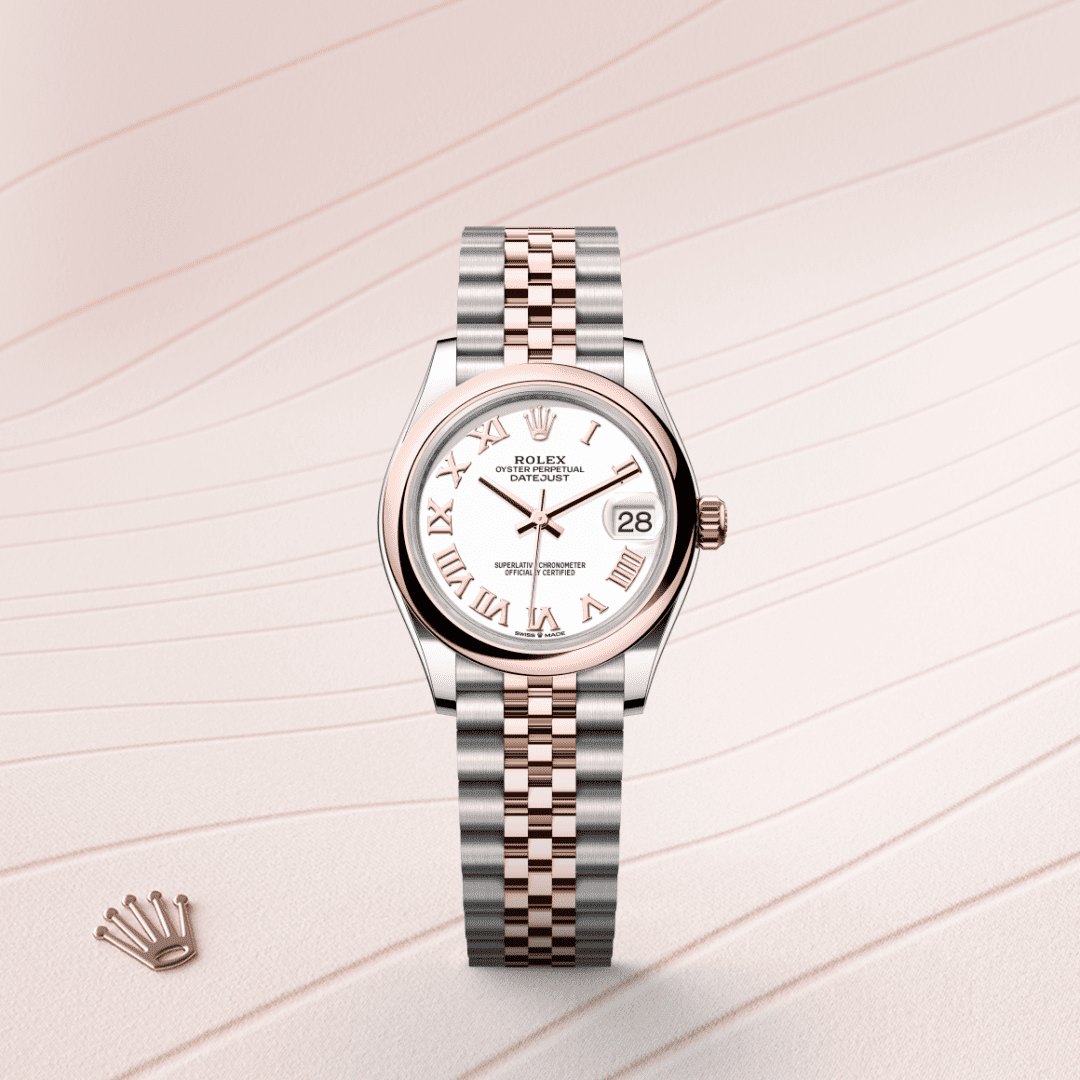 Rolex Datejust 31 Oyster, 31 mm, Oystersteel çelik ve Everose altın M278241-0002