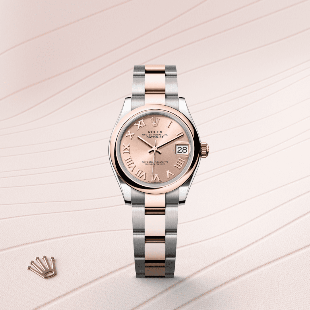 Rolex Datejust 31 Oyster, 31 mm, Oystersteel çelik ve Everose altın M278241-0005