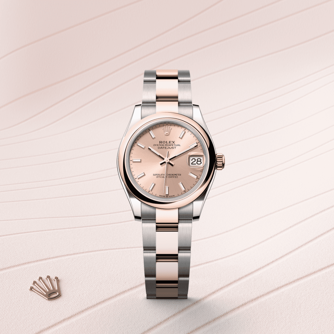 Rolex Datejust 31 Oyster, 31 mm, Oystersteel çelik ve Everose altın M278241-0009