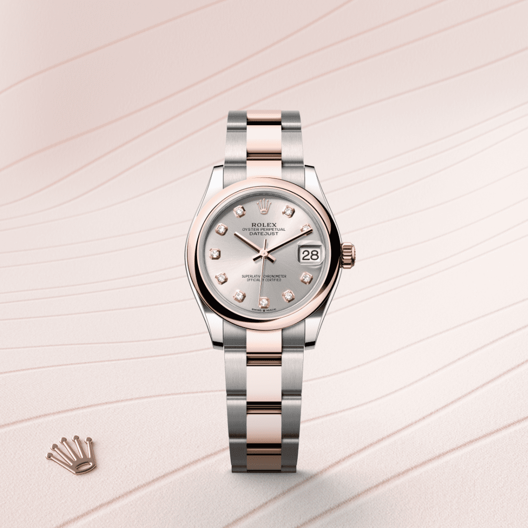 Rolex Datejust 31 Oyster, 31 mm, Oystersteel çelik ve Everose altın M278241-0015