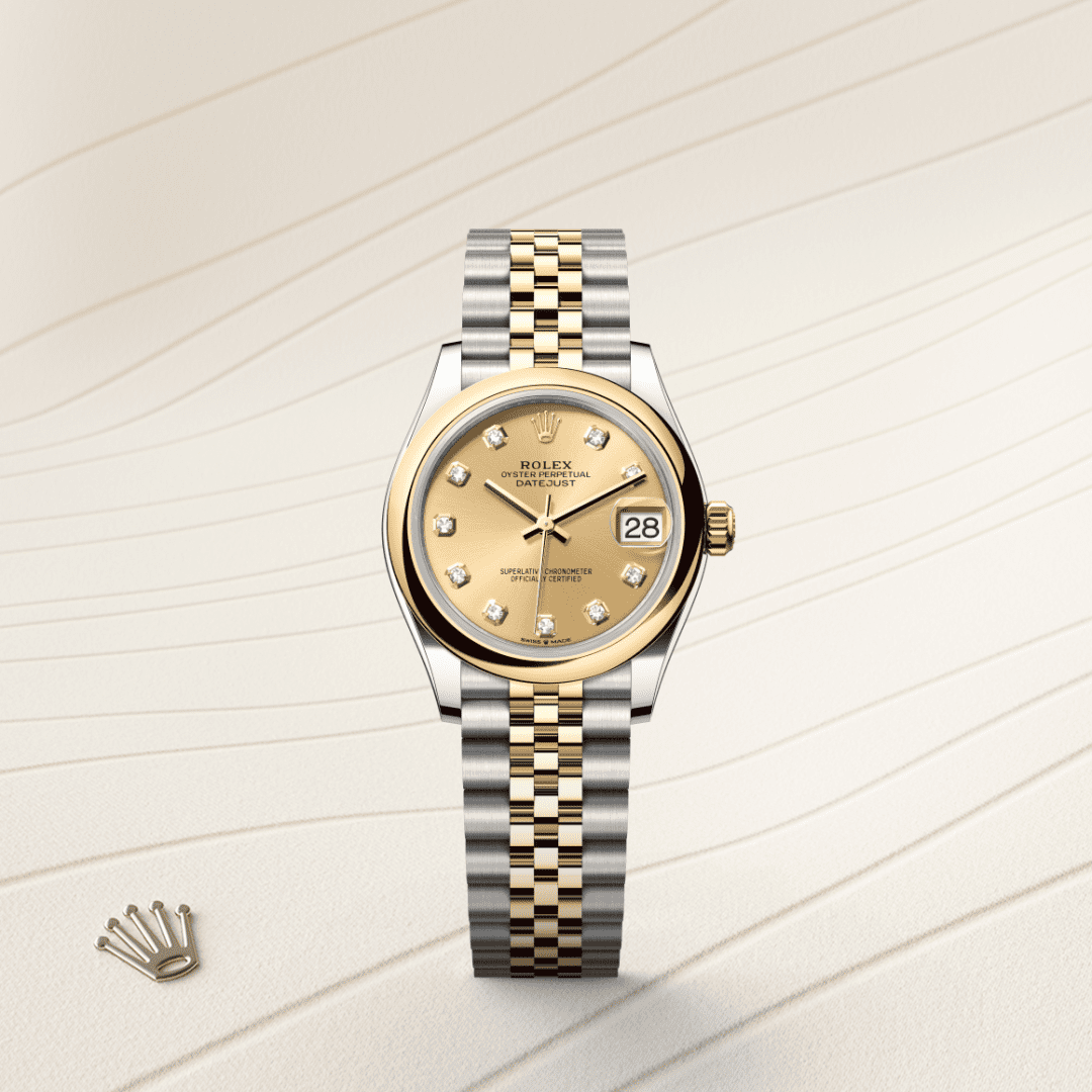 Rolex Datejust 31 Oyster, 31 mm, Oystersteel çelik ve sarı altın M278243-0026