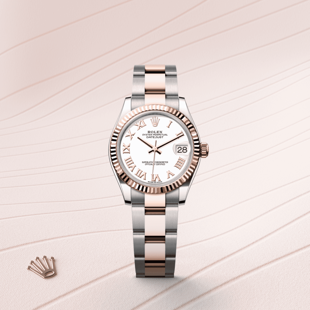 Rolex Datejust 31 Oyster, 31 mm, Oystersteel çelik ve Everose altın M278271-0001