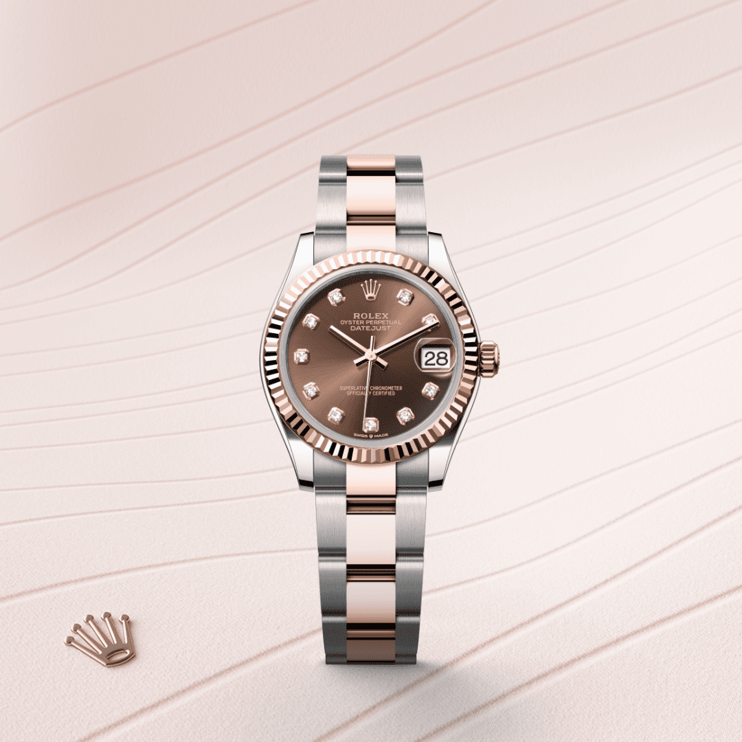 Rolex Datejust 31 Oyster, 31 mm, Oystersteel çelik ve Everose altın M278271-0027