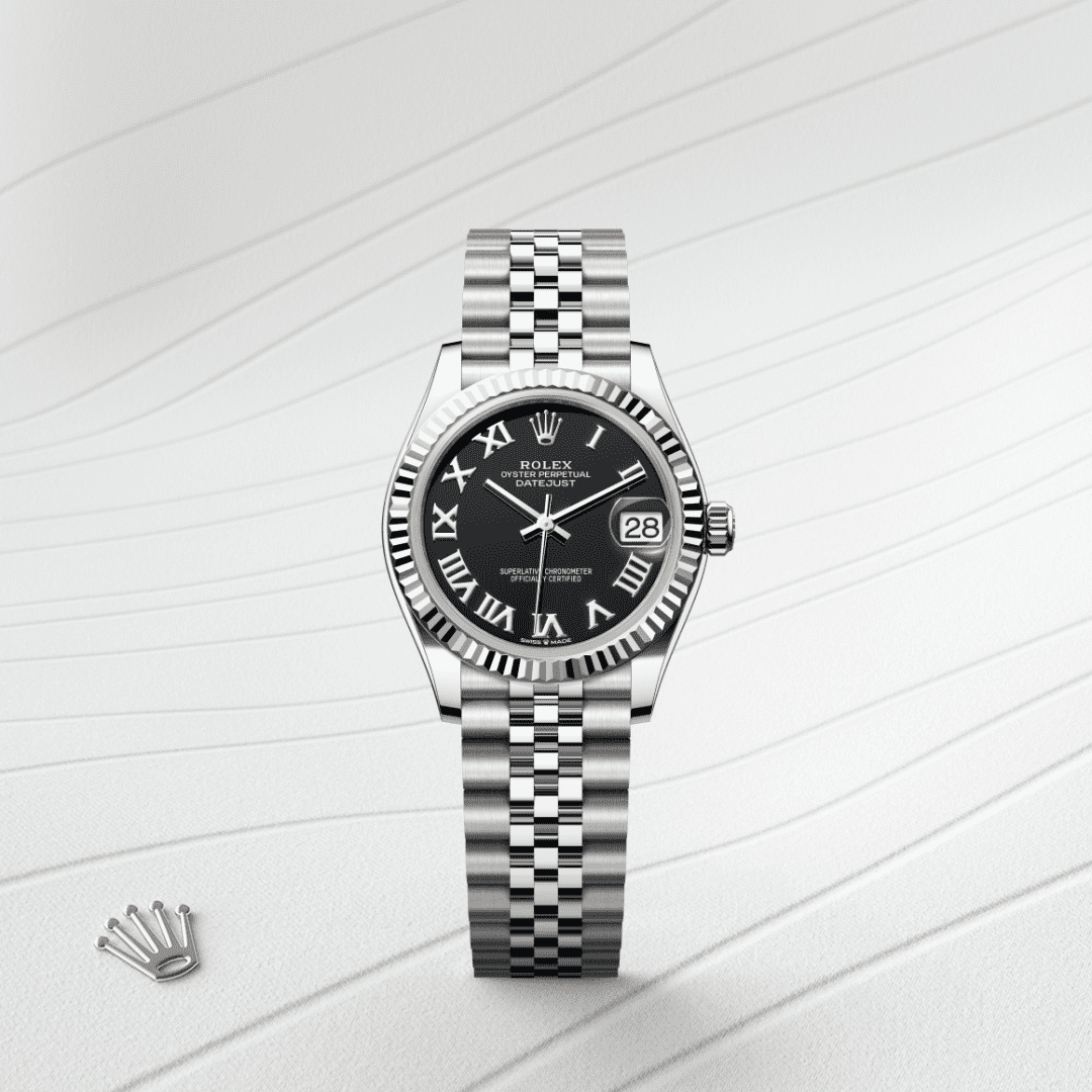 Rolex Datejust 31 Oyster, 31 mm, Oystersteel çelik ve beyaz altın M278274-0002