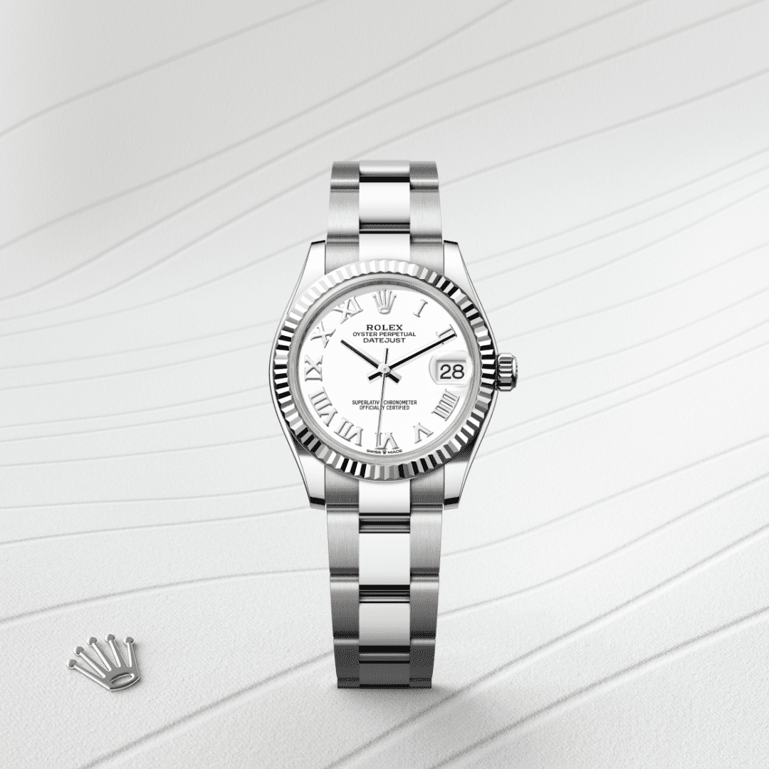 Rolex Datejust 31 Oyster, 31 mm, Oystersteel çelik ve beyaz altın M278274-0009