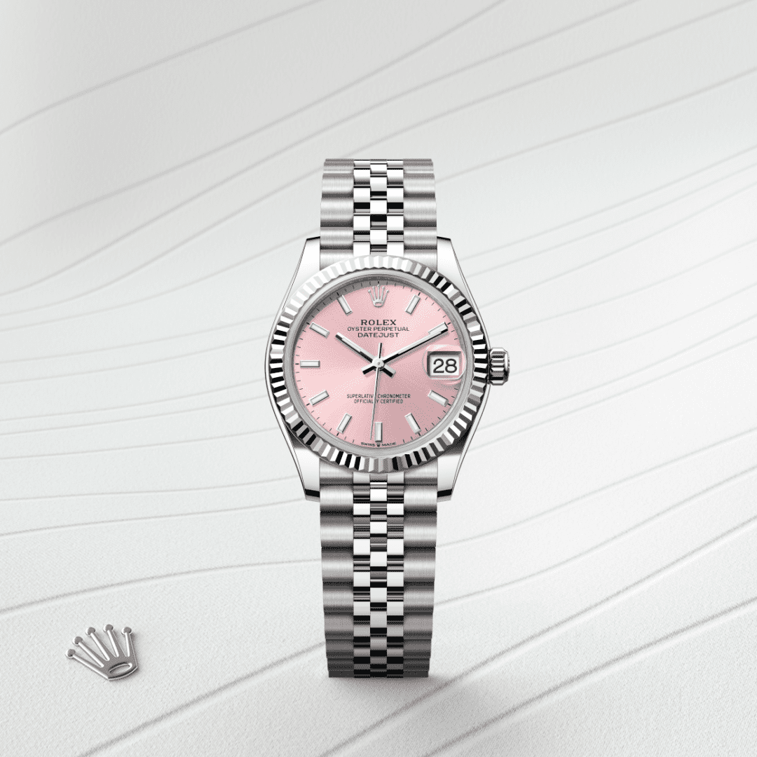 Rolex Datejust 31 Oyster, 31 mm, Oystersteel çelik ve beyaz altın M278274-0014