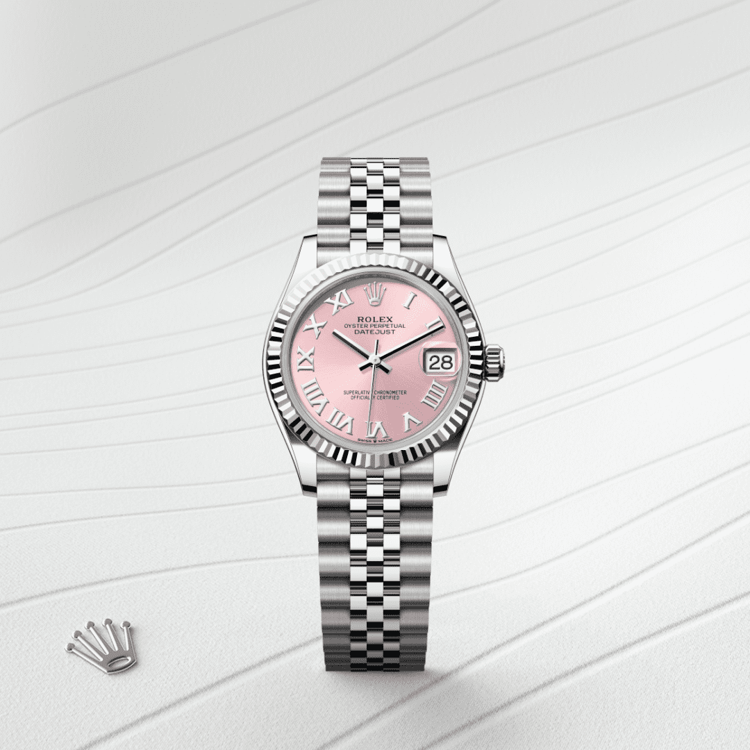 Rolex Datejust 31 Oyster, 31 mm, Oystersteel çelik ve beyaz altın M278274-0020