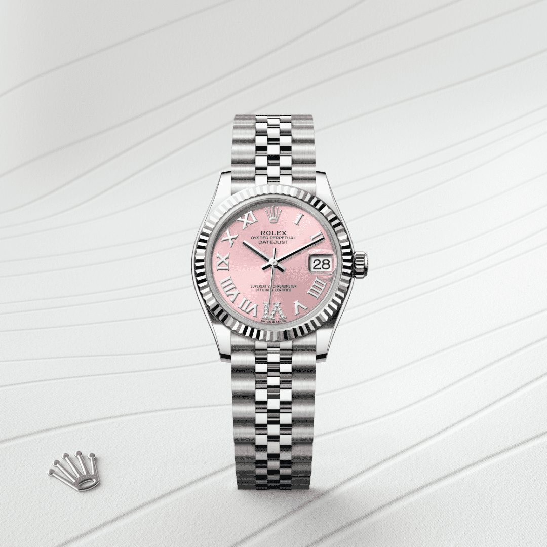 Rolex Datejust 31 Oyster, 31 mm, Oystersteel çelik ve beyaz altın M278274-0024