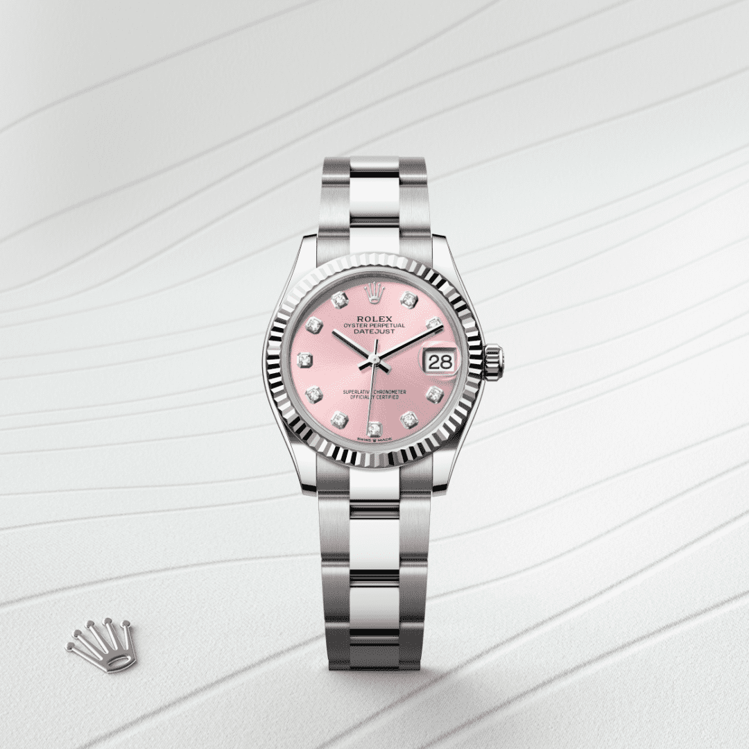 Rolex Datejust 31 Oyster, 31 mm, Oystersteel çelik ve beyaz altın M278274-0031