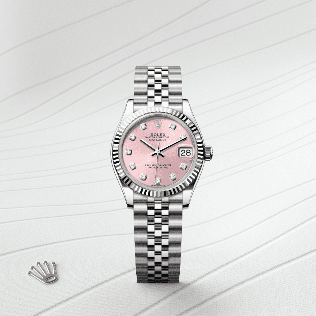 Rolex Datejust 31 Oyster, 31 mm, Oystersteel çelik ve beyaz altın M278274-0032