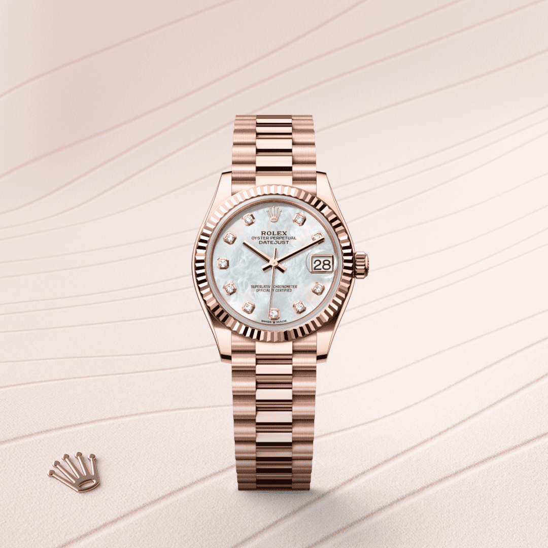Rolex Datejust 31 Oyster, 31 mm, Everose altın M278275-0009