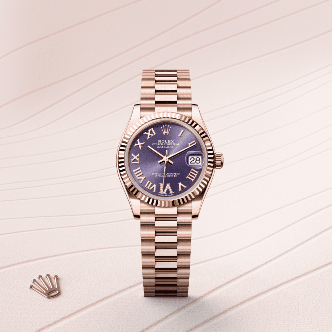Rolex Datejust 31 Oyster, 31 mm, Everose altın M278275-0029