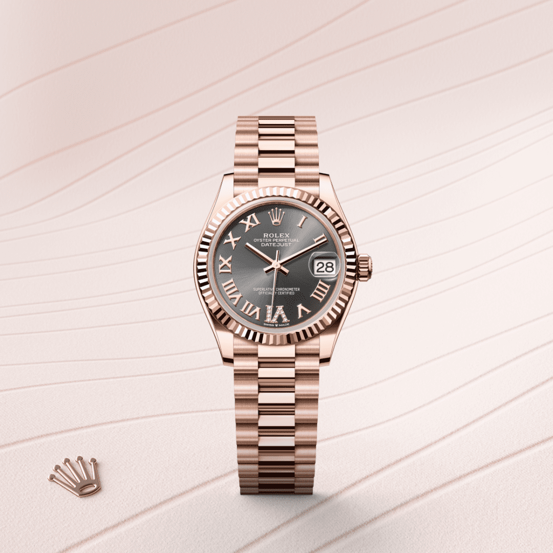 Rolex Datejust 31 Oyster, 31 mm, Everose altın M278275-0033