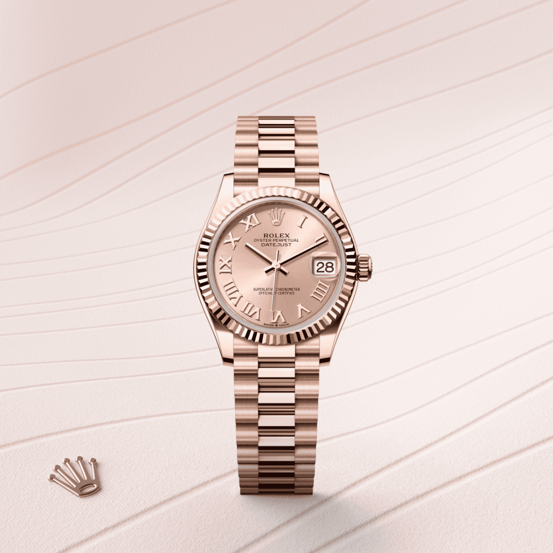 Rolex Datejust 31 Oyster, 31 mm, Everose altın M278275-0035